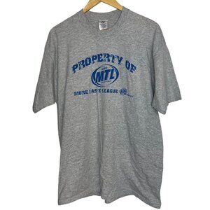 Jerzees Mens XL Tshirt Property of More Taste League Miller Lite Beer Distressed